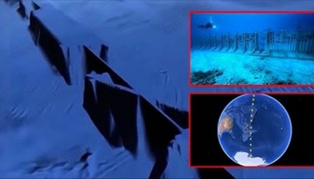 Das mysteriöse Video auf YouTube zeigt, dass sich eine supermassive Mauer unter dem Ozean befindet.