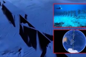 Das mysteriöse Video auf YouTube zeigt, dass sich eine supermassive Mauer unter dem Ozean befindet.
