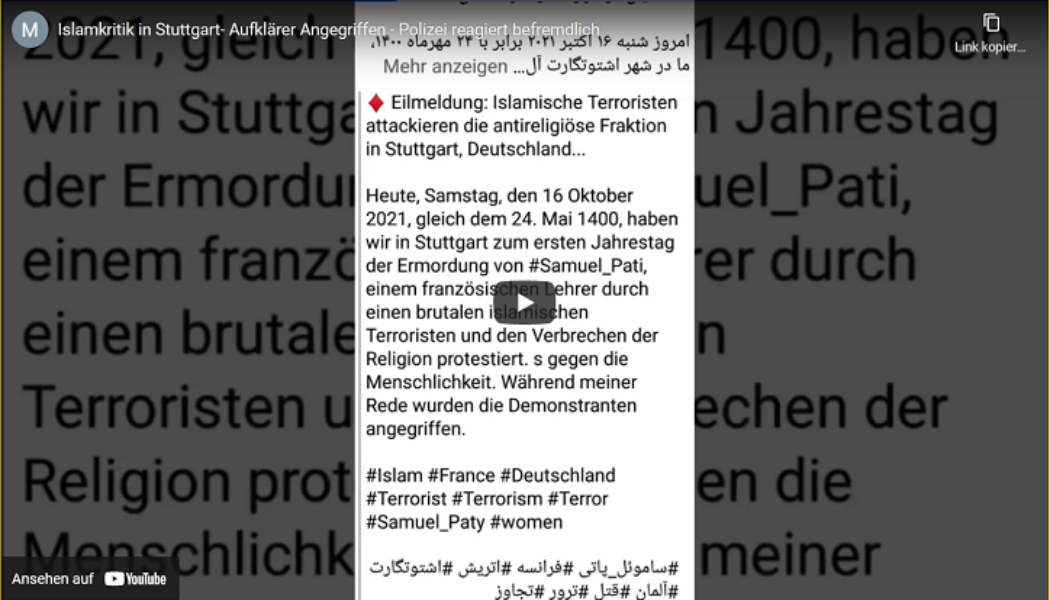 Stuttgart Islamritiker Angegriffen Wo ist der Aufschrei ?