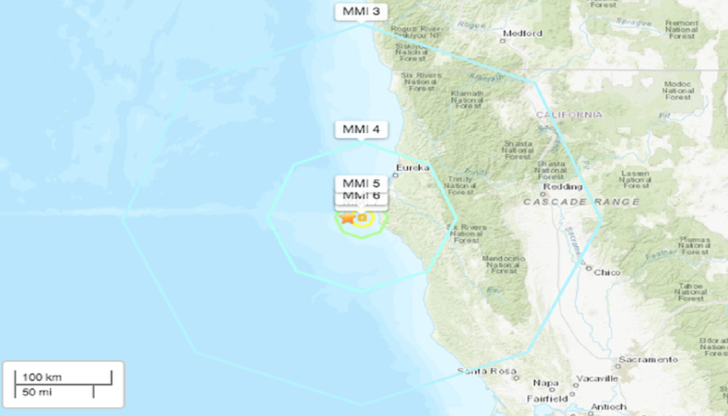 Erdbeben der Stärke 6,2 vor der Küste Nordkaliforniens