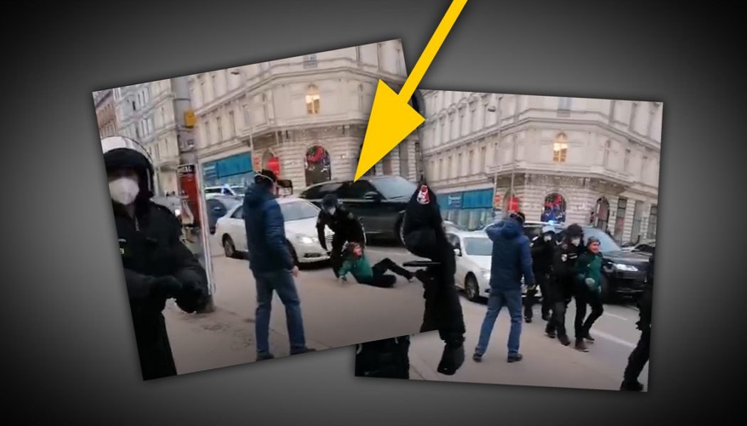 Demo Wien: Polizei trennt Kind von Vater und wirft es mit Gewalt zu Boden