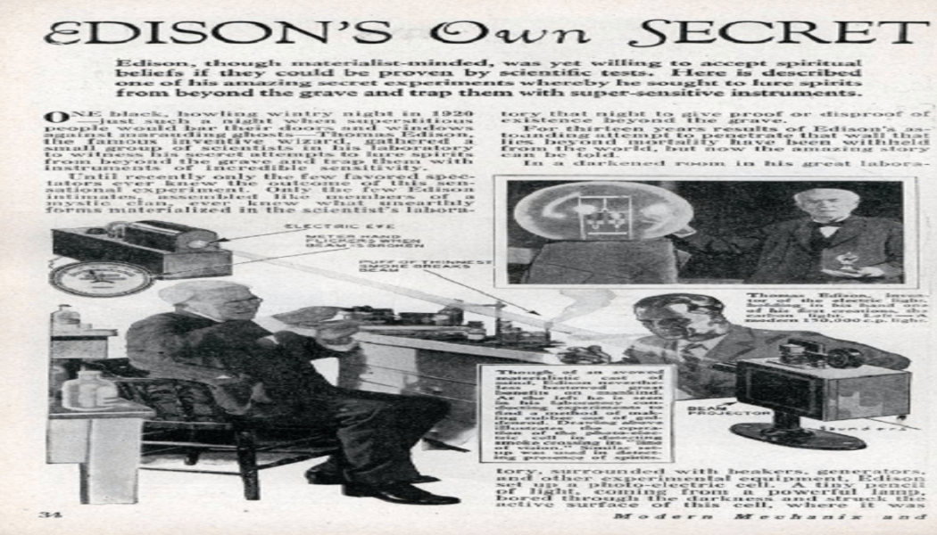 Das geheime Geisterexperiment von Thomas Edison