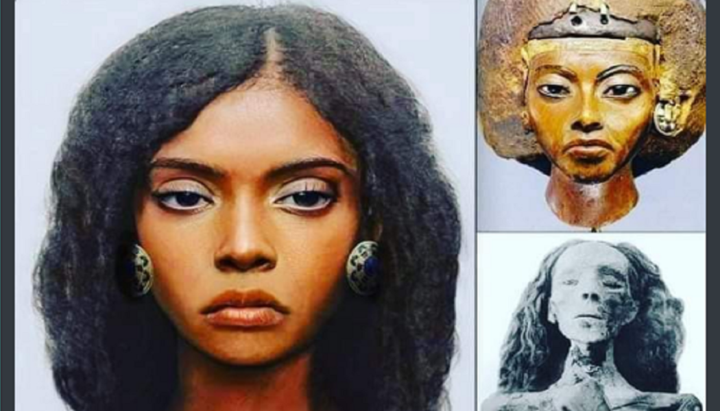 Gesichtsrekonstruktion von Königin Tiye, Mutter von Echnaton und Großmutter von König Tut
