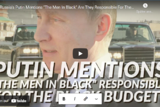 Russlands Putin erwähnt „die Männer in Schwarz“ Sind sie für das Schwarzbudget verantwortlich?