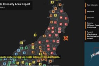 Stromausfälle treffen Tokio, nachdem das starke M7.3-Erdbeben Fukushima heimgesucht hat