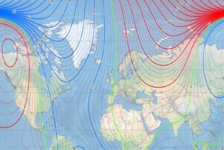 Der magnetische Nordpol der Erde driftet weiter und überquert den Nullmeridian