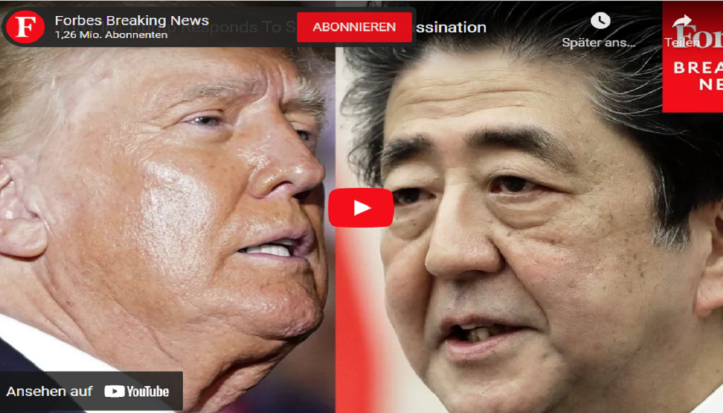 Trump Update 08.07.2022..Wirklich SCHLECHTE NACHRICHTEN FÜR DIE WELT! Der frühere japanische Ministerpräsident Shinzo Abe ist tot. Er wurde ermordet.